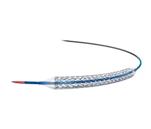 A blue and white wire with a black end, used for electrical connections.