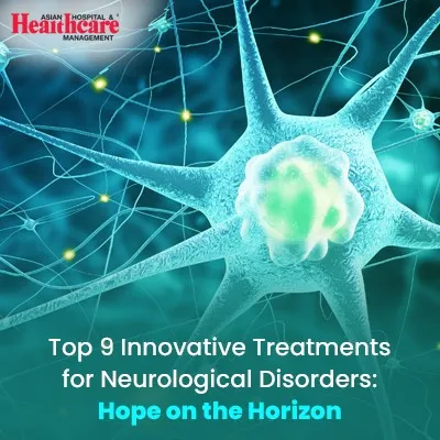 a picture of a brain with the words top 9 innovative treatments for neurological