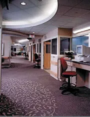 Decentralized Alcoves Outside Patient Rooms, Clarian Methodist Hospital, Indianapolis, IN